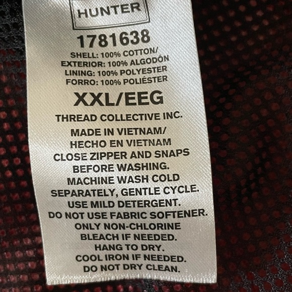 NWOT Hunter Ladies Water Resistant Cotton Smock Rain Jacket, Red Size XXL - Picture 8 of 9